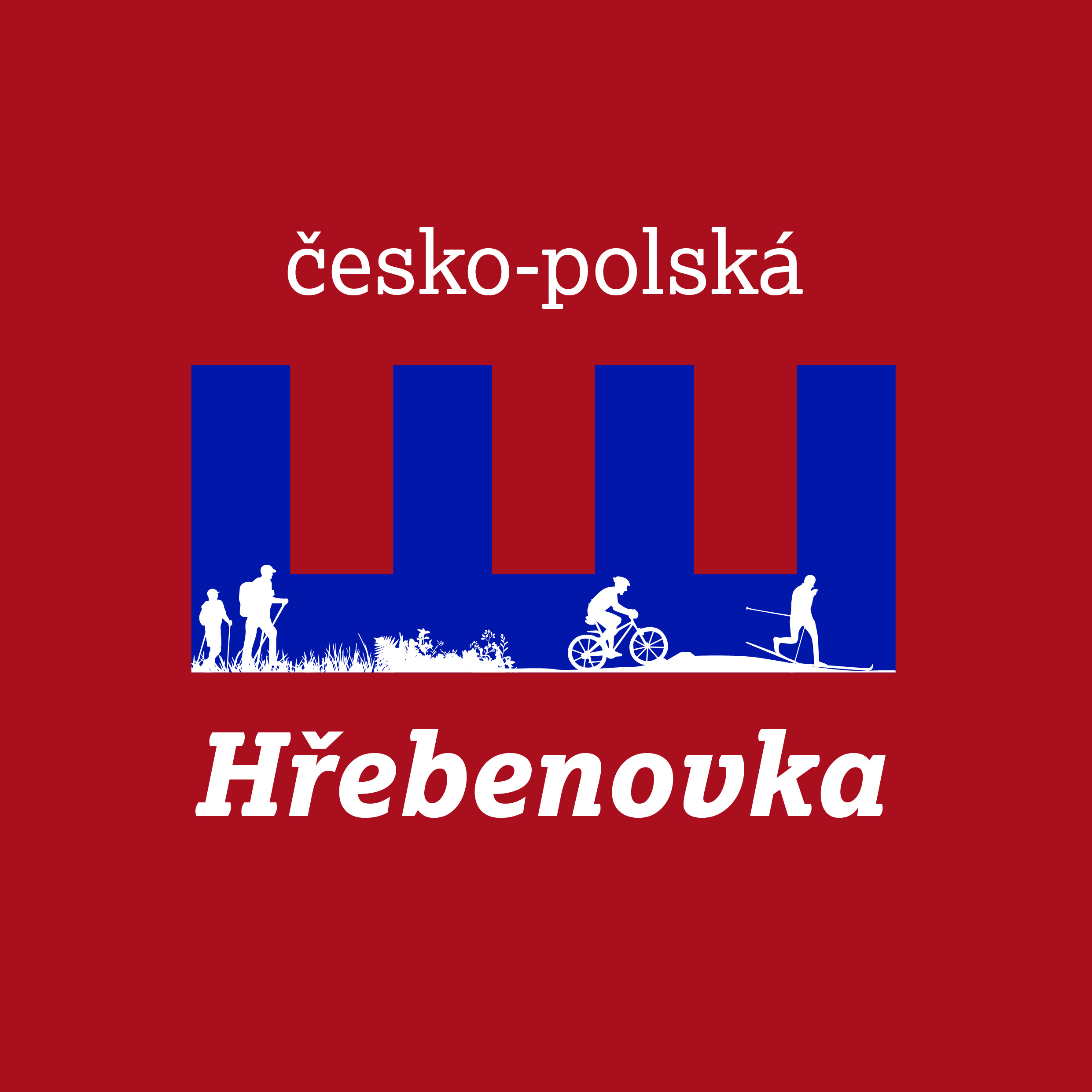 Společné logo projektu Hřebenovka CZ - červené